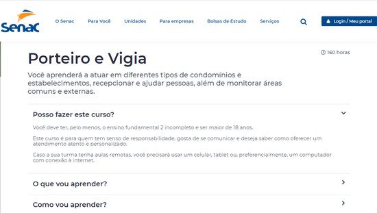 Curso de Porteiro e Vigia